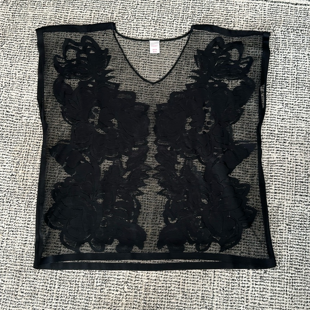 Xhilaration black lace cover up dress